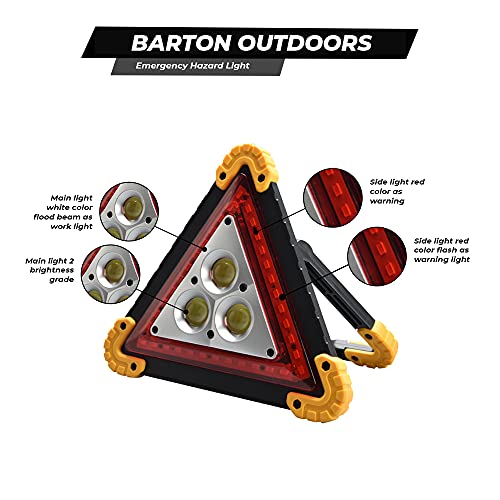Red Emergency Roadside Safety Light with Charging Port – Hazard Warning Light for any Vehicle