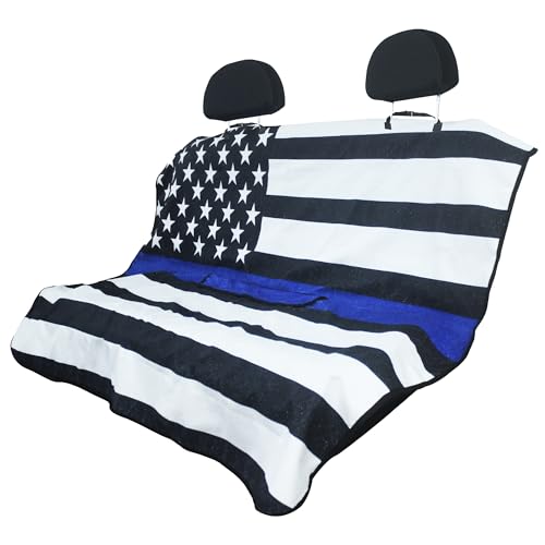 Waterproof Back Seat Cover for Dogs and Kids, Car Seat Protector Under Baby Car Seat, Child and Dog Car Seat Cover Blanket for Rear Bench - color: American Flag Black, size: 1PC Rear Bench Seat Towel