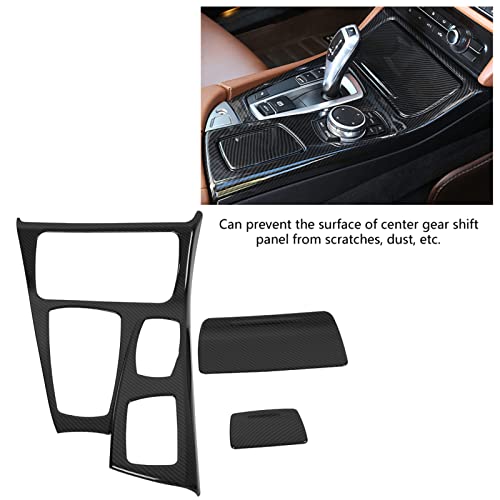 Carbon Pattern Gear Shift Panel Cover Trim, Car Interior Center Console Upgrade Compatible with 5 Series F10 2011-2016, Dashboard Accessory