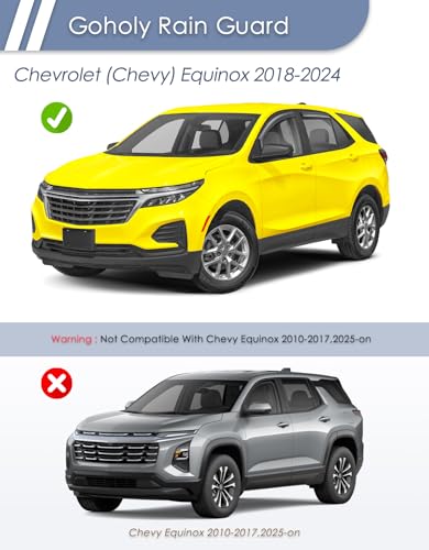 in-Channel Window Rain Guard for Chevy Equinox 2018-2024 Rain Guards Side Window Visors Low Profile Vent Visor Window Deflectors Vent Shades Car Accessories-4PCS - size: Fit for 2018-2024 Chevy Equinox
