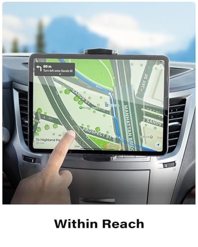 APPS2Car for Sturdy iPad Holder for Car CD Slot Tablet Mount, 2-in-1 Universal 4.7-13" Holder for iPad Pro 12.9" 13" Air Mini, iPhone, Galaxy Z Fold, Adjustable 360° Rotation, Road Trip Essentials - style: 2nd Generation