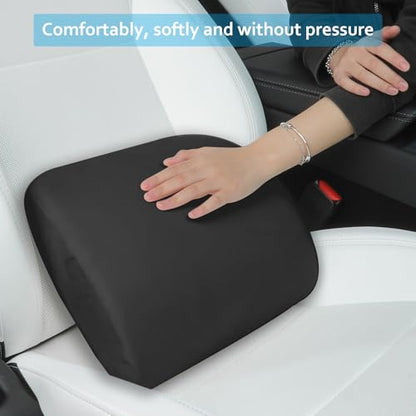 TOPABYTE Lumbar Support Pillow Ergonomic Memory Foam Lumbar Pillow for Lower Back Pain Relief - Back Cushion for Driving, Chair Support for Car, Office & Gaming Chairs (Black, 1PC)