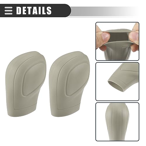 Motoforti Universal Car Gear Shift Cover Comfortable Handbrake Shifter Cover, Anti-Slip, Silicone, Beige, 2 Pcs - color: Beige