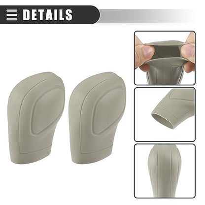 Motoforti Universal Car Gear Shift Cover Comfortable Handbrake Shifter Cover, Anti-Slip, Silicone, Beige, 2 Pcs - color: Beige