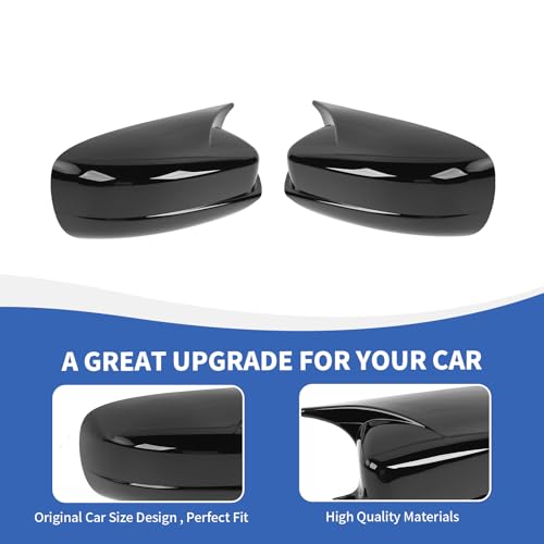 RAZPOY Rearview Mirror Cover Side Mirror Shell Trim Compatible with Dodge Charger 2010-2025, Black - color: Black