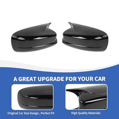 RAZPOY Rearview Mirror Cover Side Mirror Shell Trim Compatible with Dodge Charger 2010-2025, Black - color: Black