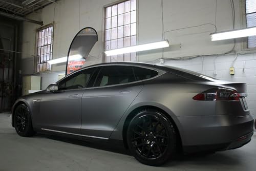 Car Wrap for Body Protection Scratch Resistance Air Release Technology 5 X 5FT Charcoal Grey Vinyl Wrap - color: Charcoal Grey, size: 5*5FT