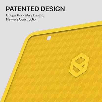 Rightcar Solutions Car Plate Frame, Silicone License Plate Frame, Rust-Proof Rattle-Proof Weather-Proof License Plate Holder for Front or Rear, Yellow, 1 Pack - color: Yellow
