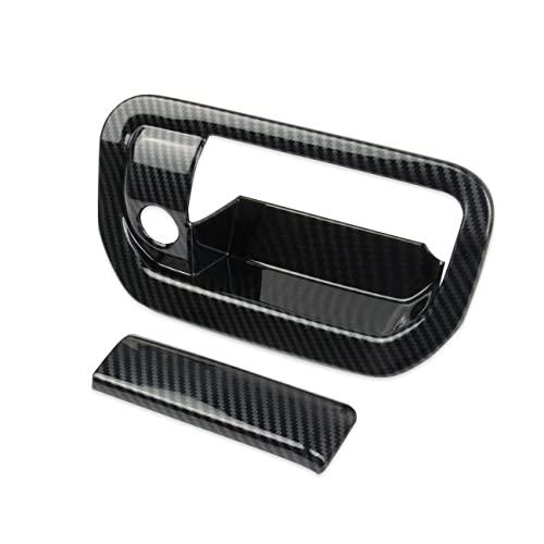 crosselec Carbon Fiber Trunk Rear Door Handle Trim Cover for 2017-2024 Honda Ridgeline