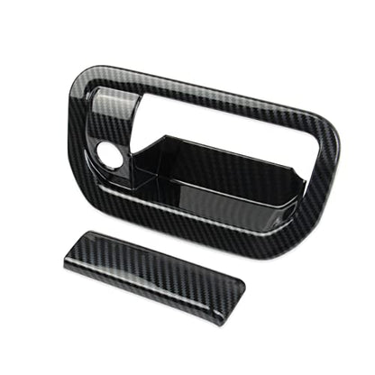 crosselec Carbon Fiber Trunk Rear Door Handle Trim Cover for 2017-2024 Honda Ridgeline