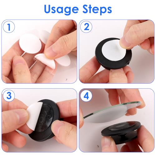 4 Pcs Heart Shaped Blind Spot Mirrors for Cars, Shatterproof Convex Glass with 360° Adjustment, Universal Stick On Side Mirror Accessories for Enhanced Safety on Cars, SUV, Trucks