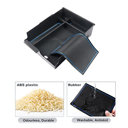 SKTU for 2023 2024 2025 Hyundai Palisade Center Console Organizer 2023 2024 2025 Palisade Center Console Tray 2023 2024 2025 Palisade Accessories Armrest Box with Coin and Sunglasses Holder (Blue) - color: Blue
