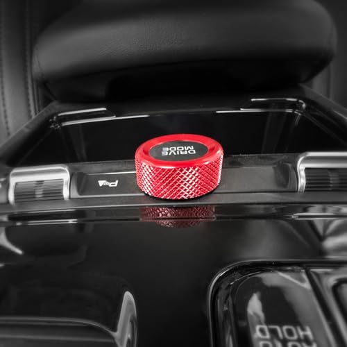 Aluminum Car Gear Control Knob Cover Drive Mode Gear Shift Switch Knob Protective Cover Compatible with Kia K5 2021-2025 Accessories (Red Style) - color: Red Style