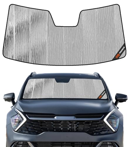 Pigenius Windshield Sunshade for Kia EV9 2024-2026 (3-Row EV SUV), Reversible Silver/Black - size: for Kia EV9 2024-2025