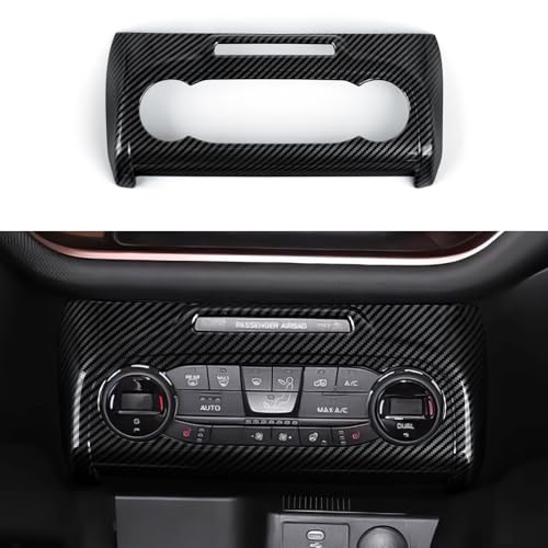 Car Carbon Fiber Center Console AC Switch Panel Sticker Decal Trim Cover Interior Decoration for Ford Bronco Sport 2021 2022 2023 2024 2025 Accessories - color: Center Console Ac Switch Panel