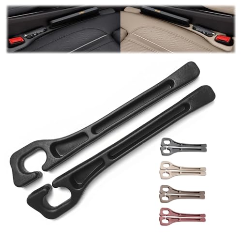 Car Seat Gap Filler Set of 2, Premium Interior Car Accessories, Multifunctional Car Storage Solution with Non-Slip Design, Fits Most Vehicles (Scarlet) - color: Scarlet