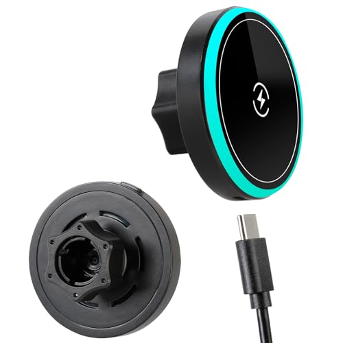 15W Magnetic Wireless Charging Phone Holder with 17mm Ball Socket for MagSafe, Universal Replacement for Car Air Vent, Dashboard, Windshield Phone Holders | Strong Magnet, 360° Rotation - style: Wireless Charging