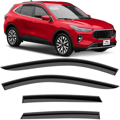Voron Glass Tape-on Extra Durable Rain Guards for Ford Escape 2020-2026, Window Deflectors, Vent Window Visors, 4 Pieces - 100412 - color: For Escape 20-26