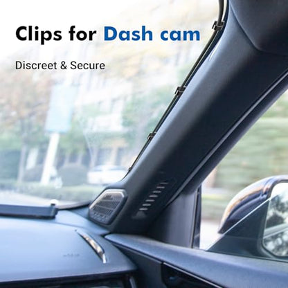120Pcs Adhesive Cable Clips, Black Small, Cord Holder, Cord Clips for Dash cam, Ethernet Cable, Christmas Lights, USB, Phone Chargers, The Wall, Desk, nightstand, Car