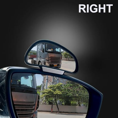 Blind Spot Mirror Adjustable 360 Degree Car Side Mirror, HD Glass Rear View Exterior Accessories Frame Thickness Less than 5MM for Car SUV (single mirror left+right) - style: single mirror left+right