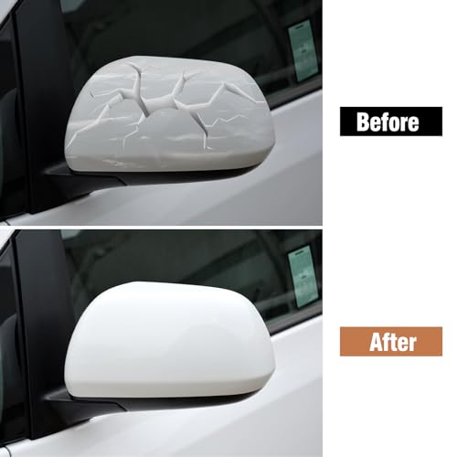 Moonlinks Compatible with 2012 2013 2014 2015 2016 2017 2018 2019 2020 Toyota Sienna Left Driver Side Mirror Cover Replacement, White Left Side Clip-on Mirror Cap Replaces for 87945-08021-A1 - color: Left White