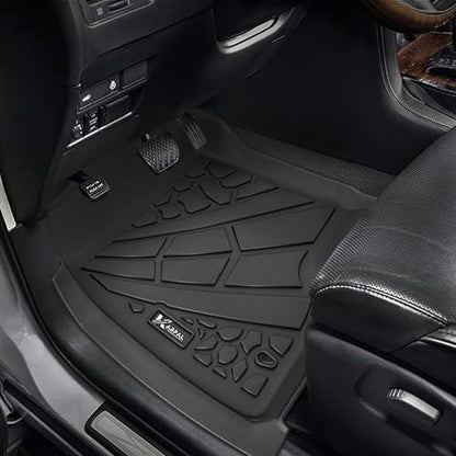 KARPAL Floor Mats for 2001-2007 Chevy Silverado/GMC Sierra 1500/2500/3500 (Only Fit Extended Cab Classic Body Style), All-Weather TPE Custom Fit Floor Liners Car Accessories - style: 2001-2007 | For Chevy Silverado Extended Cab| 1st & 2nd Row