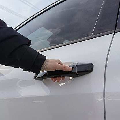 AOKIO ABS Glossy Black Exterior Door Handle Cover Trim for Kia K5 Accessories 2020 2021 2022 2023 2024 2025 with Smart Keyhole (Not for Optima 2015-2019) - size: Door Handle Cover