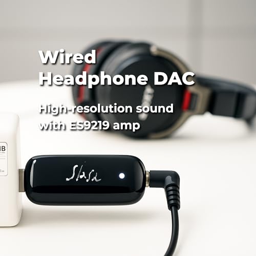 Slash4 Hi-Fi Bluetooth DAC & Headphone Amp ESS Quad DAC ES9219, LDAC/aptX Adaptive, Optical Output, Upgrades Car/Home Audio to High-Res Studio Quality, Wireless Connectivity, USB Powered, Metal Navy