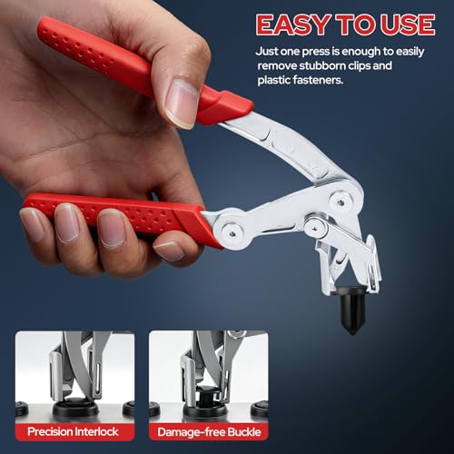 Car Buckle Pliers and Disassembly Tools, Without Damage Panel Buckle Removal Pliers，Removes Plastic Clips, Buckles, Rivets,Professional Trim Clip Remover-1 - size: 1PC