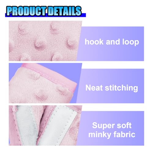 2PCS Car Seat Belt Covers for Kids - Soft Seat Belt Shoulder Strap Cover Harness Pad for Comfortable Driving - Universal Car Seatbelt Cushion Pad with Dotted Design Protect Shoulder & Neck (Pink) - color: Pink