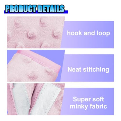 2PCS Car Seat Belt Covers for Kids - Soft Seat Belt Shoulder Strap Cover Harness Pad for Comfortable Driving - Universal Car Seatbelt Cushion Pad with Dotted Design Protect Shoulder & Neck (Pink) - color: Pink