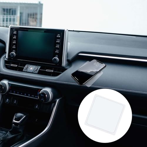10Pcs Sticky Gel Pads Double Sided Adhesive Pads Removable Traceless Gripping Pad Anti-Slip Double Sided Gripping Pads Washable Reusable Anti Slip Pad for Car Dashboard Office Home(Transparent)