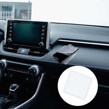 10Pcs Sticky Gel Pads Double Sided Adhesive Pads Removable Traceless Gripping Pad Anti-Slip Double Sided Gripping Pads Washable Reusable Anti Slip Pad for Car Dashboard Office Home(Transparent)