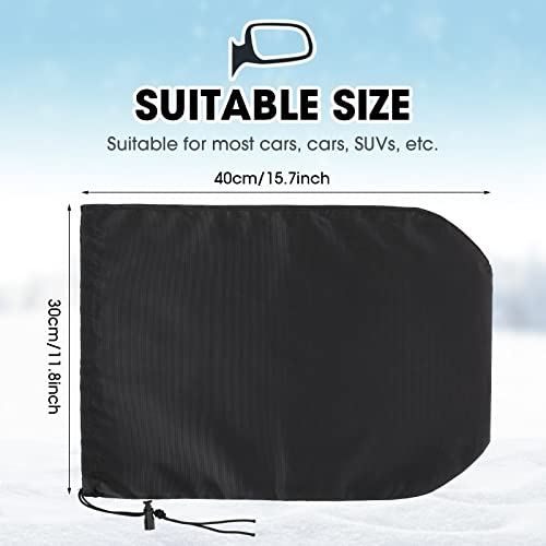 Frienda 6 Pieces Waterproof Side Mirror Covers Auto Rearview Protection Cover Exterior Rear View Accessories Car Mirror Accessories with Drawstrings for Car Vehicle Winter