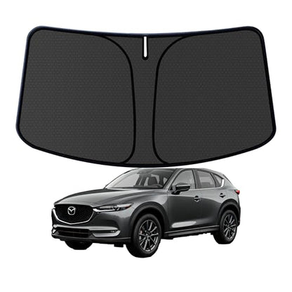 Customized Windshield Sun Shade for Mazda CX5 CX-5 2017-2025 Blocks UV Rays Accessories,1:1 Tailored Foldable Thickened Wear-Resistant Front Window Sunshade Visor,Keeps Your Car Cooler - size: For Mazda Cx-5 2017-2025
