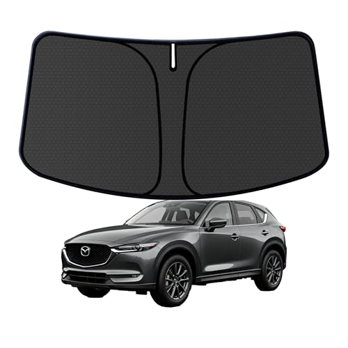 Customized Windshield Sun Shade for Mazda CX5 CX-5 2017-2025 Blocks UV Rays Accessories,1:1 Tailored Foldable Thickened Wear-Resistant Front Window Sunshade Visor,Keeps Your Car Cooler - size: For Mazda Cx-5 2017-2025
