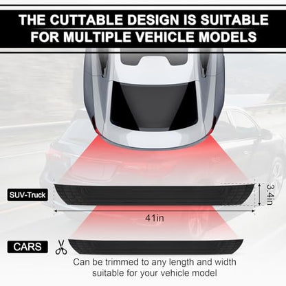 SINGARO Car Rear Bumper Protector, 42inch x3.4inch Car/SUV Universal Rubber Anti-Scratch Trunk Exterior Accessories - size: 42"x3.4"