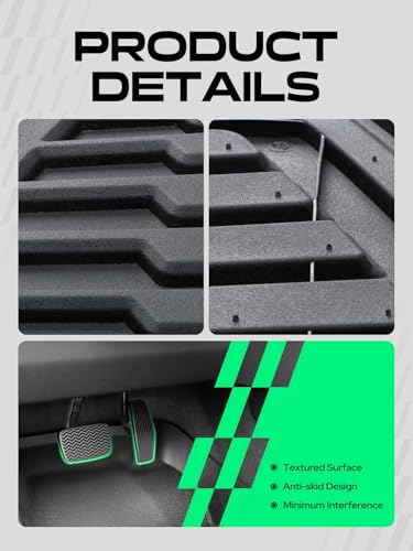 YHTAUTO Floor Mats Fit 2013-2024 Toyota 4Runner & 2014-2023 Lexus GX460, TPE All Weather Floor Liner Odorless Custom Fit Car Mats Liner, 1st & 2nd Row, Set of 3 - size: For 2014-2022 Gx