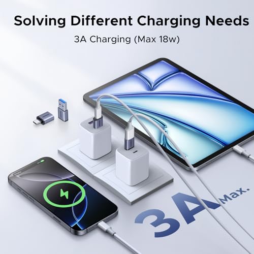 UGREEN USB to USB C Adapter & USB C to USB Adapter Combo 4-Pack, 10Gbps Type C USBC Adapter Compatible with MacBook, iPhone 17/16/15, iPad, Samsung Galaxy, Apple Watch