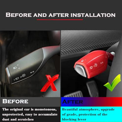 YHCDSEA Steering Lever Cover for Tesla Model 3/Y, Gear Shift Cover Accessory - Decorative Cover (Red) - style: Red