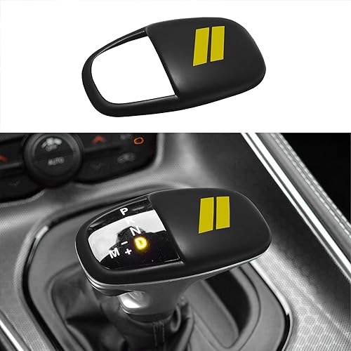Gear Shift Knob Head Cover Trim for Dodge Charger Accessories 2015-2023 Challenger 2015-2023 2024 Durango 2016-2025 2026 ABS Interior Shell Insert Decoration Protector Gear Shifter Cover(Matte Yellow) - color: Matte Yellow