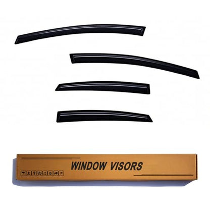 Window Visors Rain Guards fits 2010-2015 Prius (EXCLUDES Prius V & Prius C), Out-Channel Window Wind Deflectors Vent Shades Accessories, Dark Smoke 4 Pcs, 2011 2012 2013 2014 - size: 2010-2015 Prius (EXCLUDES V & C )