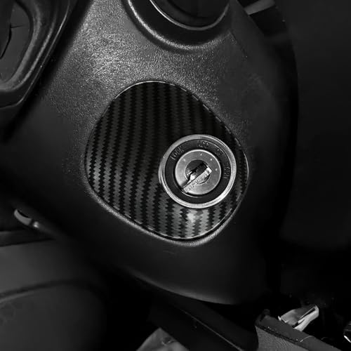 Car Carbon Fiber Decal Keyhole ABS Sticker Cover Interior Trim Accessories for Toyota 4Runner SUV 2010-2025 Black - color: Keyhole
