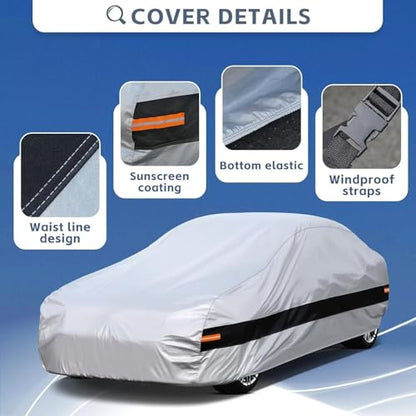 10 Layers Car Cover Custom Fit for BMW Z4 E85, E89, G29 (2009-2025), Waterproof All Weather for Automobiles, Outdoor Full Cover Sun Dust Rain Protection with Cotton. Silver - size: Custom Fit for Bmw Z4