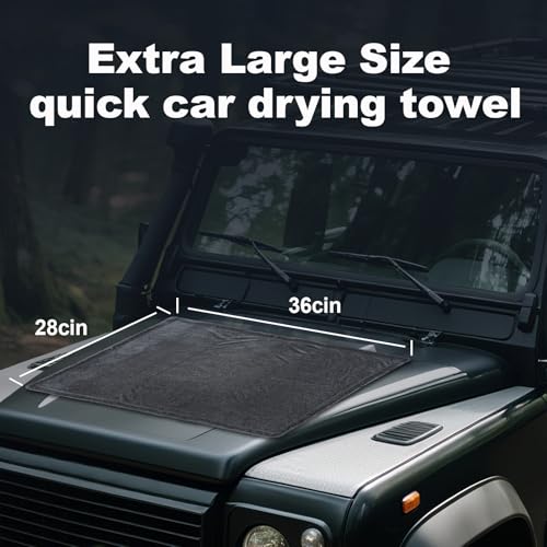 Car Drying Towel (28" x 36"),1500 GSM Double Sided Microfiber Drying Towels for Cars,Highly Absorbent,Leaving no Marks,no Shedding,Easy to Clean - size: Pack of 1