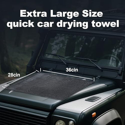 Car Drying Towel (28" x 36"),1500 GSM Double Sided Microfiber Drying Towels for Cars,Highly Absorbent,Leaving no Marks,no Shedding,Easy to Clean - size: Pack of 1