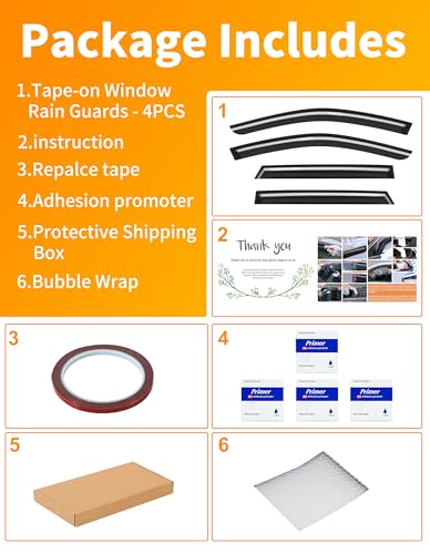 Low-Profile Window Rain Guard for Subaru Outback 2015-2019 Side Window Visors Extra-Thick Vent Visor Window Deflectors Vent Shades Car Accessories - size: Fit for 2015-2019 Subaru Outback