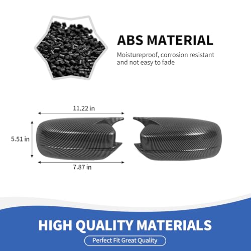 RAZPOY Rearview Mirror Cover Side Mirror Shell Trim Compatible with Dodge Charger 2010-2025, Carbon Fiber - color: Carbon Fiber
