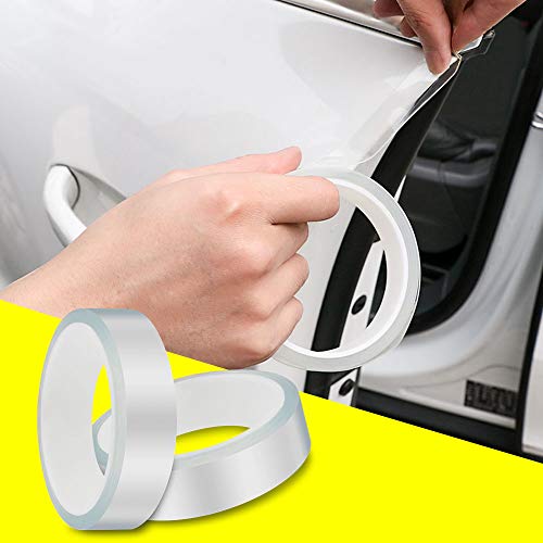 QBUC Car Door Edge Guard Clear Universal Door Sill Protector Car Door Trim Edge Guard Protection Film Anti-Collision Fits for Most Car,0.8in16ft(2cm5m) Transparent - color: Transparent, size: 0.8in*16ft