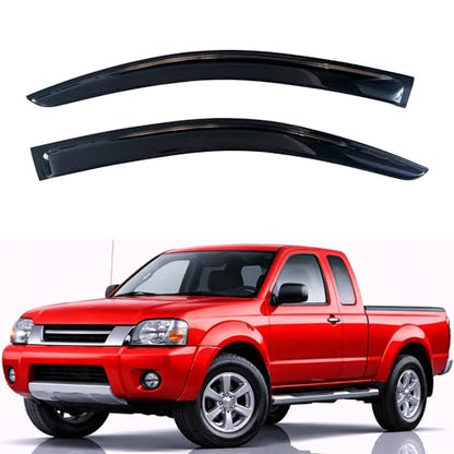 KPY Rain Guards Fit for 1998-2004 Nissan Frontier Standard/King Cab, Out-Channel Window Visors Vent Wind Deflectors 2PC, Truck Accessories for 98-04 Frontier Standard/King Cab - size: 1998-2004 Frontier King/Standard Cab